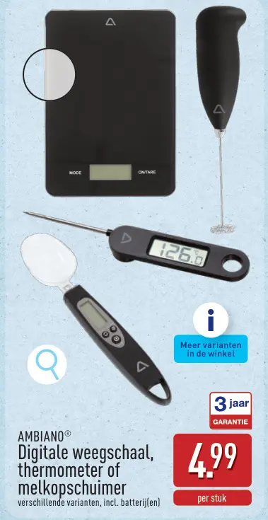Promotie: Digitale weegschaal, thermometer of melkopschuimer