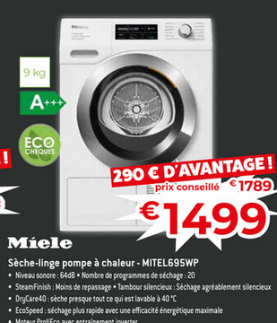 Offre: Sèche-linge pompe à chaleur - MITEL695WP