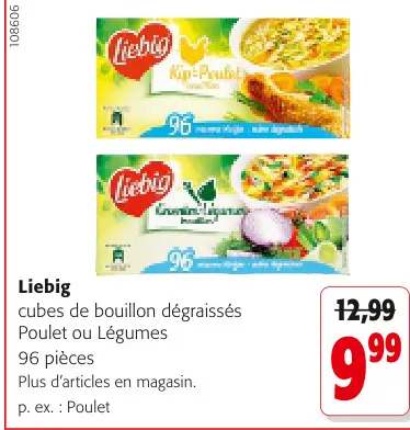 Offre: cubes de bouillon dégraissés