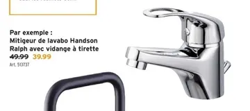 Offre: Mitigeur de lavabo Handson Ralph avec vidange à tirette