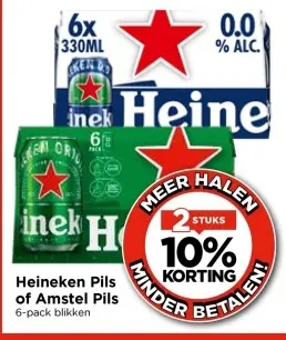 Aanbieding: Heineken Pils of Amstel Pils