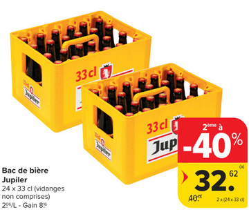 Offre: Bac de bière Jupiler