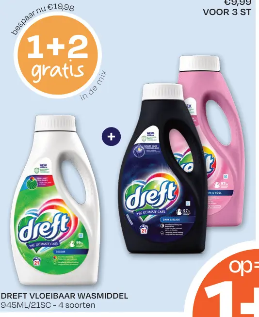 Aanbieding: Dreft vloeibaar wasmiddel