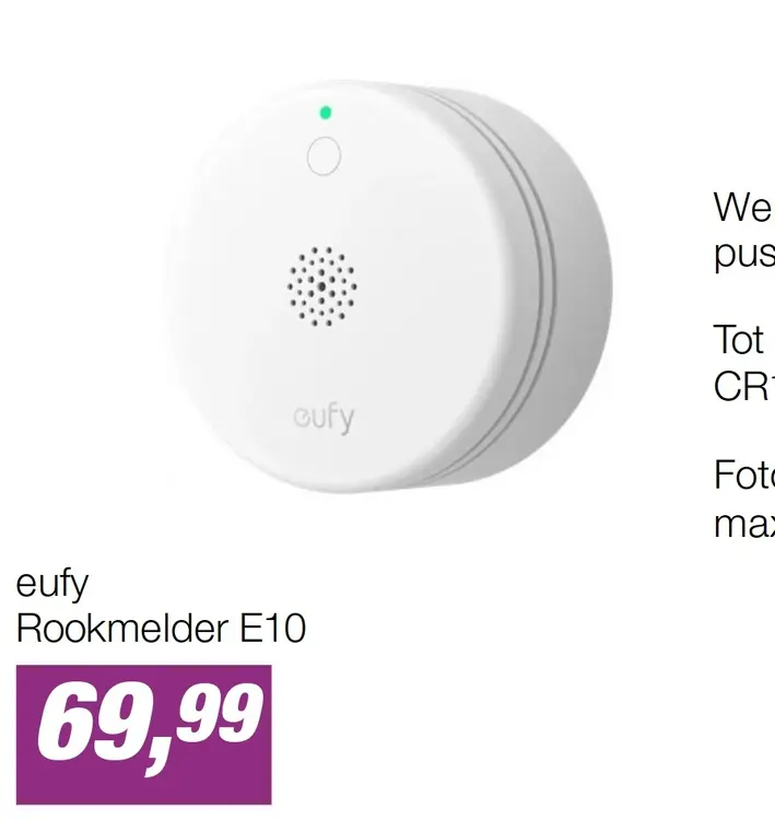 Aanbieding: eufy Rookmelder E10