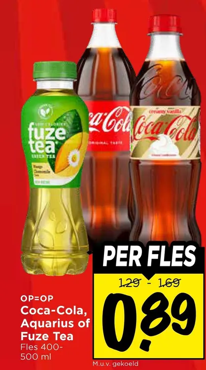Aanbieding: Coca-Cola, Aquarius of Fuze Tea