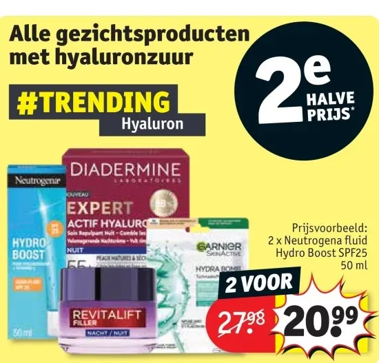 Promotie: Gezichtsproducten met hyaluronzuur