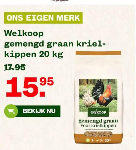 Aanbieding: gemengd graan krielkippen