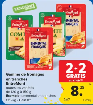 Offre: Gamme de fromages en tranches
