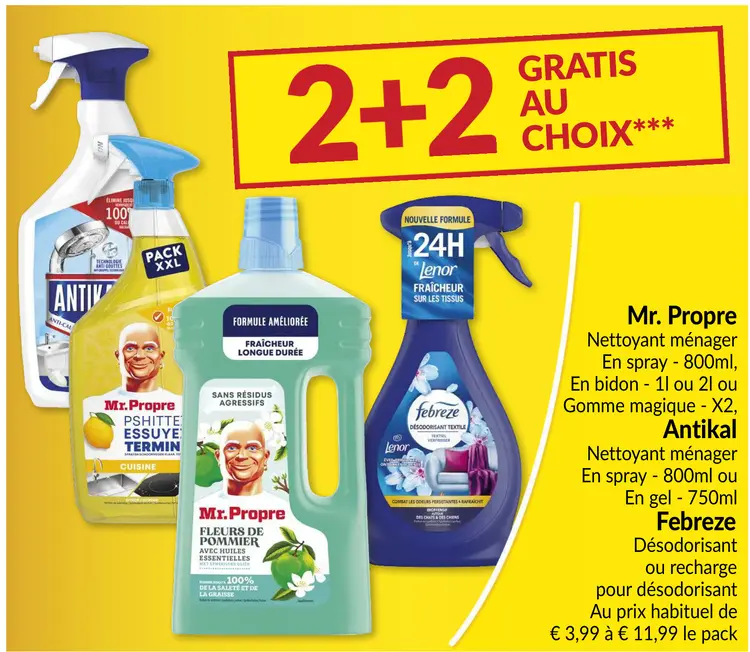 Offre: Mr. Propre, Antikal, Febreze