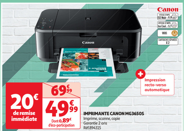 Aanbieding: IMPRIMANTE CANON MG3650S