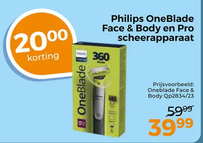 Aanbieding: Philips OneBlade Face & Body en Pro scheerapparaat