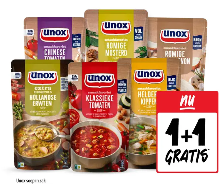 Aanbieding: Unox soep in zak