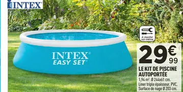 Offre: Le kit de piscine autoportée