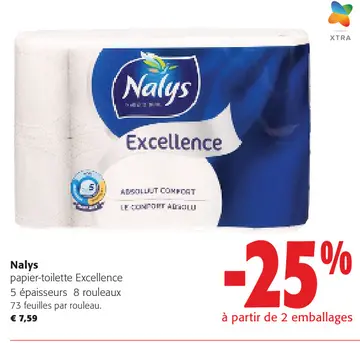 Offre: Nalys papier-toilette Excellence
