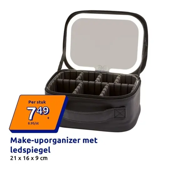 Aanbieding: Make-uporganizer met ledspiegel