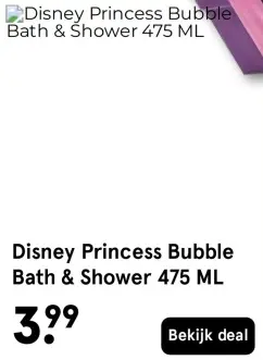 Aanbieding: Disney Princess Bubble Bath & Shower