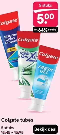 Aanbieding: Tandpasta tubes