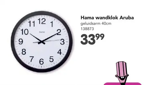 Promotie: wandklok Aruba