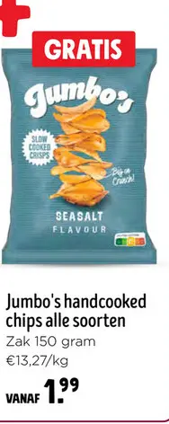 Promotie: Jumbo's handcooked chips alle soorten