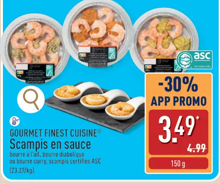 Offre: GOURMET FINEST CUISINE® Scampis en sauce