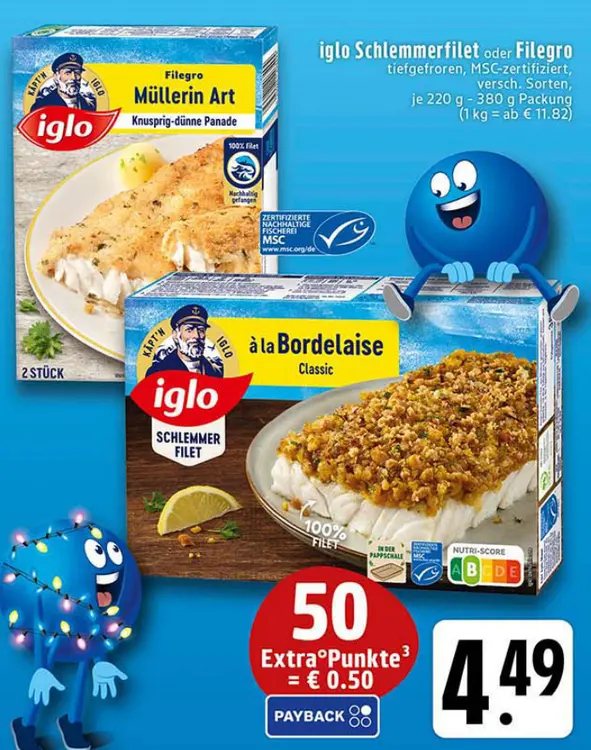 Aanbieding: iglo Schlemmerfilet oder Filegro