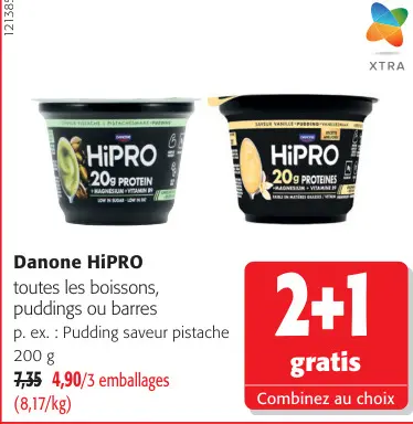 Offre: Danone HiPRO toutes les boissons, puddings ou barres