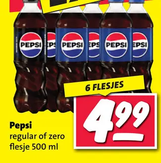 Aanbieding: Pepsi regular of zero