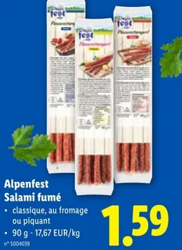 Offre: Alpenfest Salami fumé