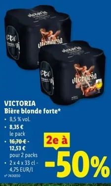 Offre: Bière blonde forte