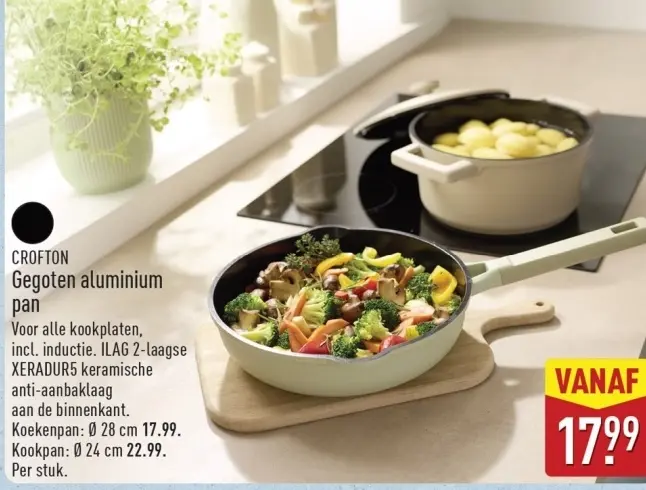 Aanbieding: Gegoten aluminium pan