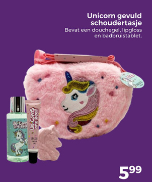 Aanbieding: Unicorn gevuld schoudertasje