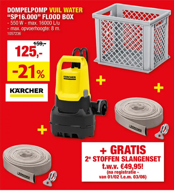 Promotie: SP 16000 dompelpomp 550W vuil water + Dirt Box