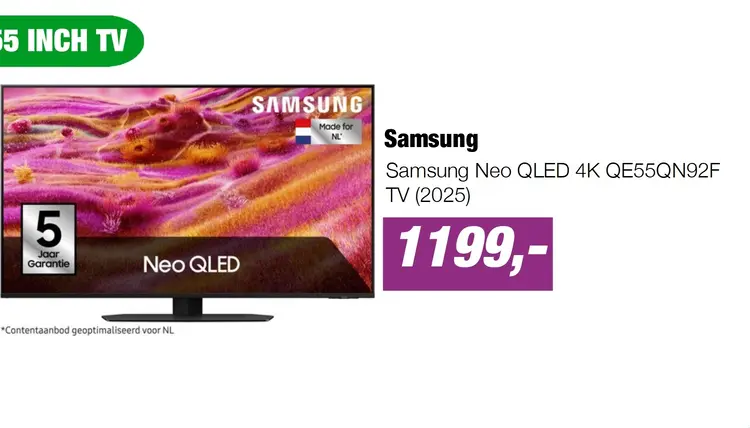 Aanbieding: Samsung Neo QLED 4K QE55QN92F TV (2025)