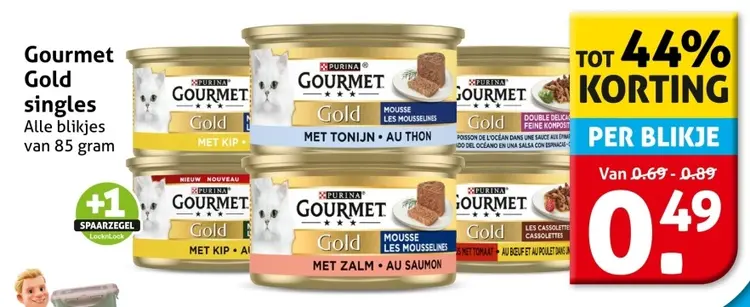 Aanbieding: Gourmet Gold singles