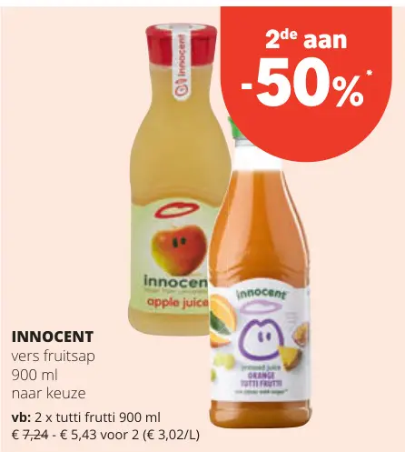 Aanbieding: vers fruitsap