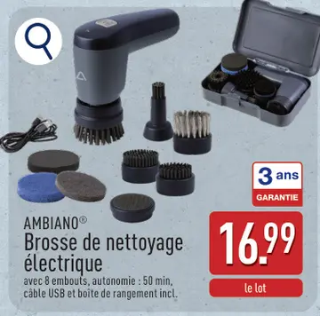 Offre: AMBIANO® Brosse de nettoyage électrique