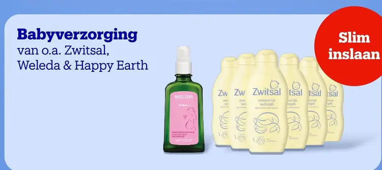 Aanbieding: Babyverzorging van o.a. Zwitsal, Weleda & Hap