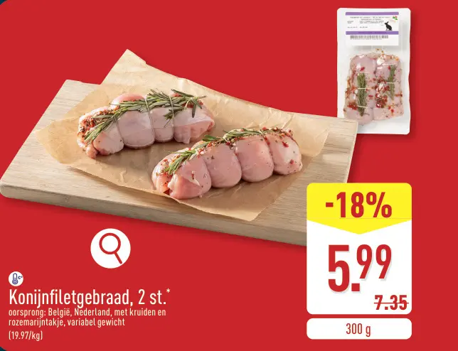 Promotie: Konijnfiletgebraad
