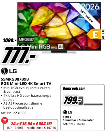 Promotie: 55MRGB87B9B