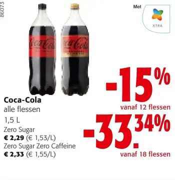 Aanbieding: Coca-Cola alle flessen