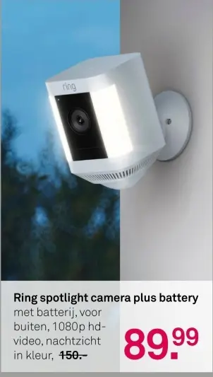 Aanbieding: spotlight camera plus battery