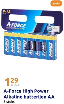 Aanbieding: A-Force High Power Alkaline batterijen AA