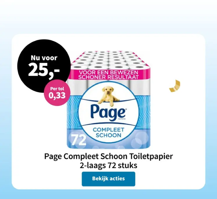Aanbieding: Compleet Schoon Toiletpapier