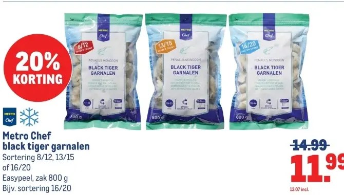 Aanbieding: black tiger garnalen