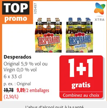 Offre: Desperados Original ou Virgin