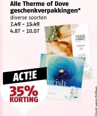 Aanbieding: Alle Therme of Dove geschenkverpakkingen