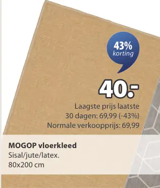 Aanbieding: MOGOP vloerkleed