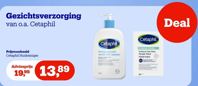 Aanbieding: Gezichtsverzorging van o.a. Cetaphil
