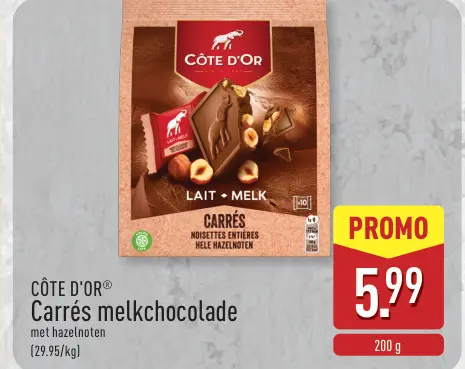 Promotie: Carrés melkchocolade