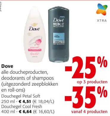 Promotie: alle doucheproducten, deodorants of shampoos